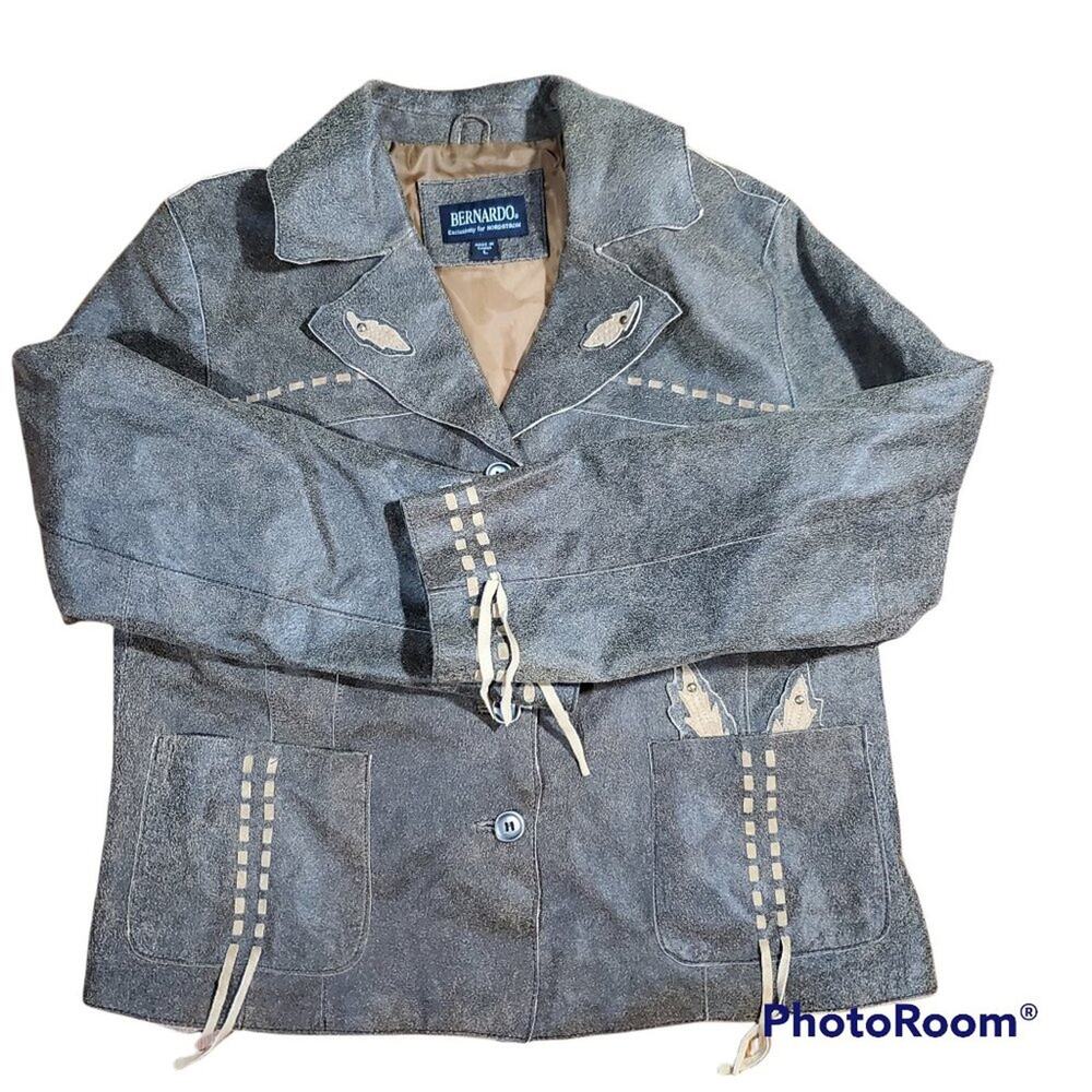 Bernardo | Brown Western Bohemian Leather Jacket | Size Large - Picture 4 of 7
